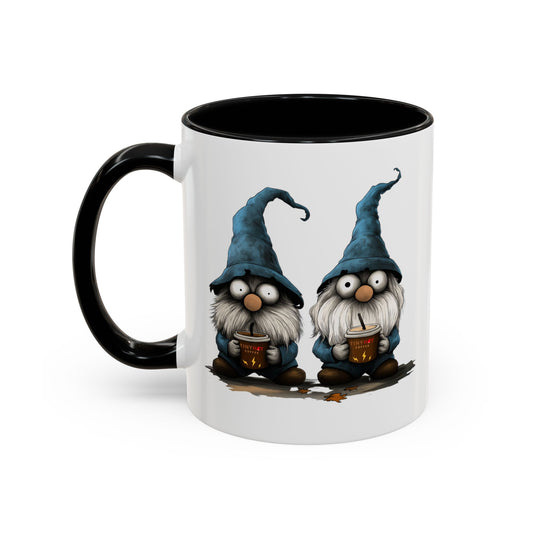 Coffee Mug - Tiny Hat Caffeinated Gnomes Design